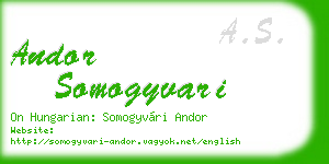 andor somogyvari business card